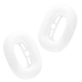 kwmobile Hülle kompatibel mit Apple AirPods Max Cover - TPU Silikon Kopfhörer Pad Case - Schutzhülle für Polster in Matt Transparent Matt Transparent  