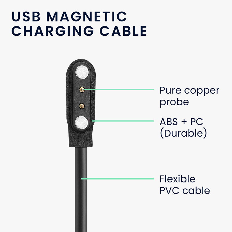 kwmobile USB Kabel Charger kompatibel mit Nerunsa P66D / NiUFFiT P66 / Ddidbi P66D / IDW19 / IDW13/ IDW15 Ladekabel - Smart Watch Ersatzkabel - Fitnesstracker Aufladekabel