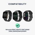 kwmobile USB Kabel Charger kompatibel mit Nerunsa P66D / NiUFFiT P66 / Ddidbi P66D / IDW19 / IDW13/ IDW15 Ladekabel - Smart Watch Ersatzkabel - Fitnesstracker Aufladekabel