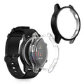 kwmobile 2x Schutzhülle kompatibel mit HONOR Magic Watch 2 46mm Hülle - Fullbody Cover Set aus Silikon - Transparent Schwarz Transparent  [dsg01]