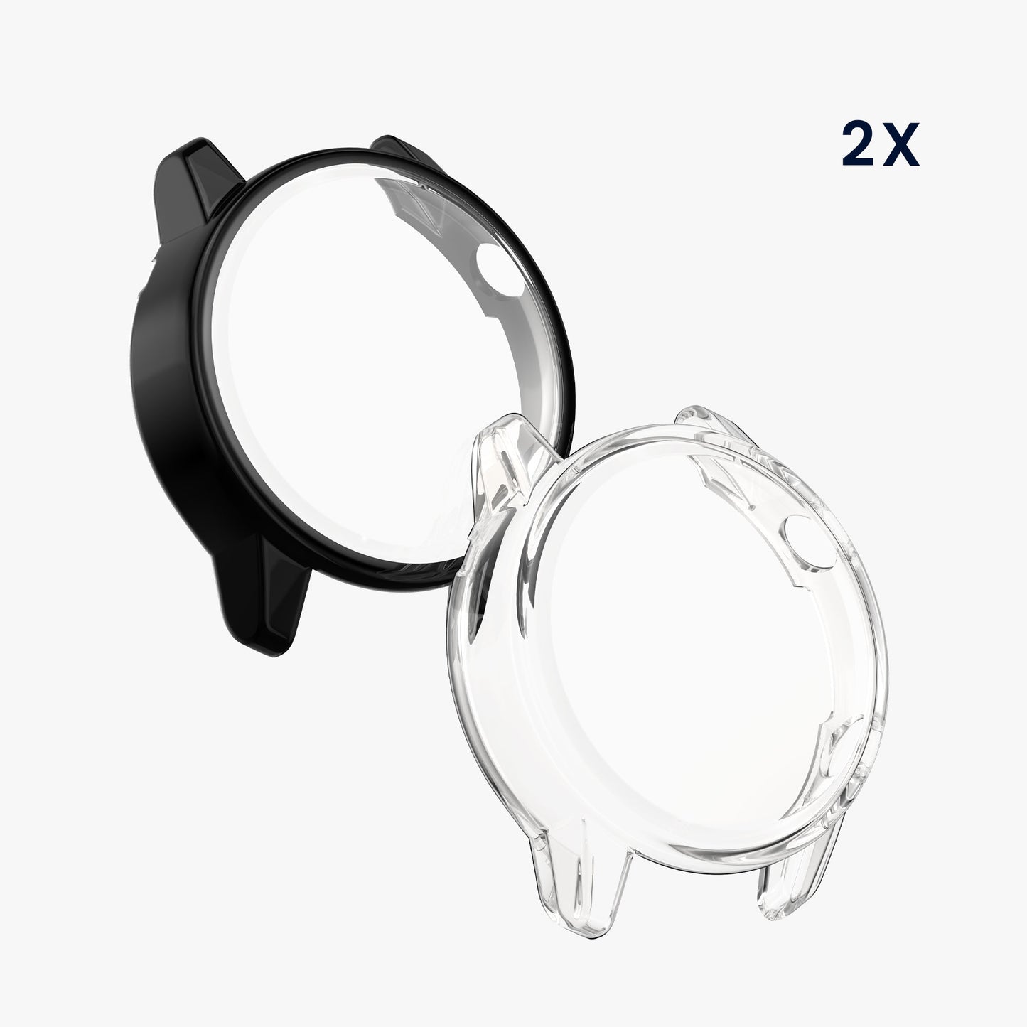 kwmobile Silikon Hülle für HONOR Magic Watch 2 46mm Schutzhülle Fullbody Display Cover Set