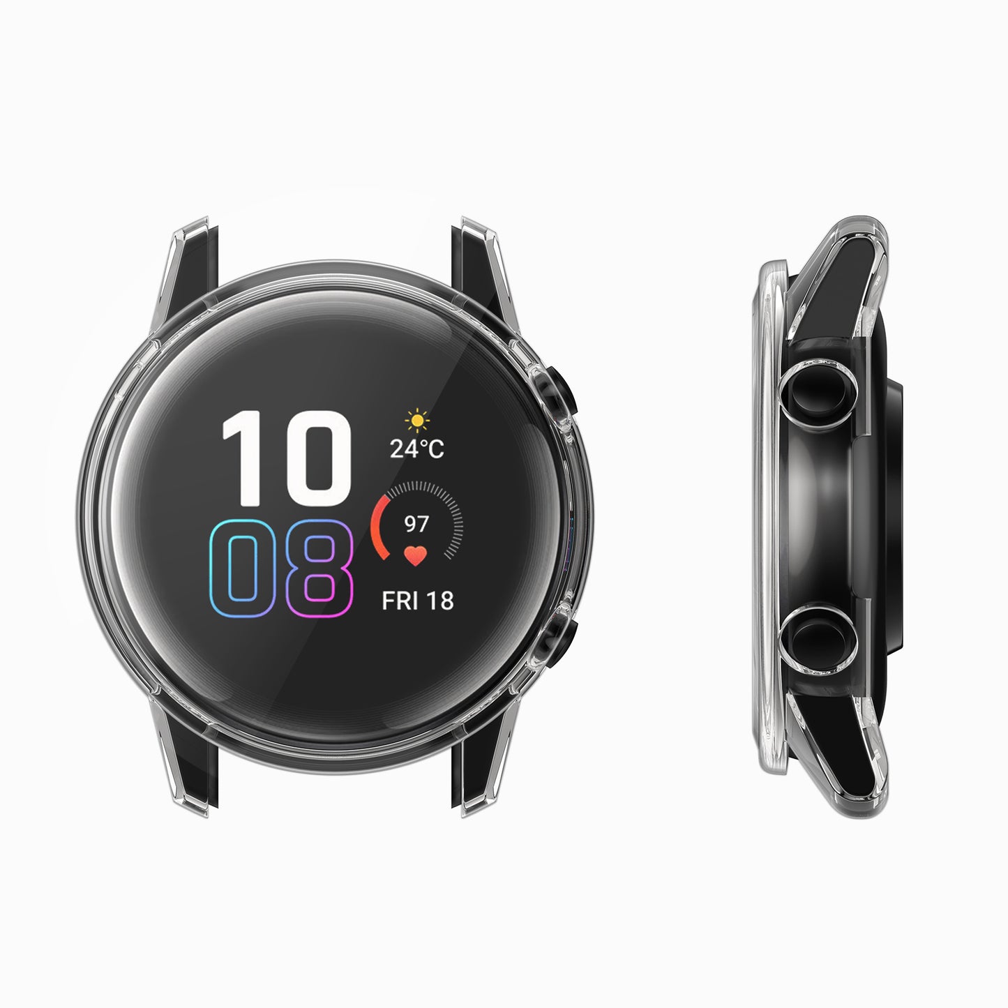 kwmobile Silikon Hülle für HONOR Magic Watch 2 46mm Schutzhülle Fullbody Display Cover Set