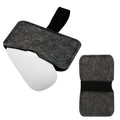 kwmobile Tasche kompatibel mit Apple Magic Mouse 1 / Magic Mouse 2 / Logitech Pebble Wireless Hülle - Filz Cover für Computer Maus - Schutzhülle für PC Mouse Dunkelgrau Schwarz Dunkelgrau  [dsg01]