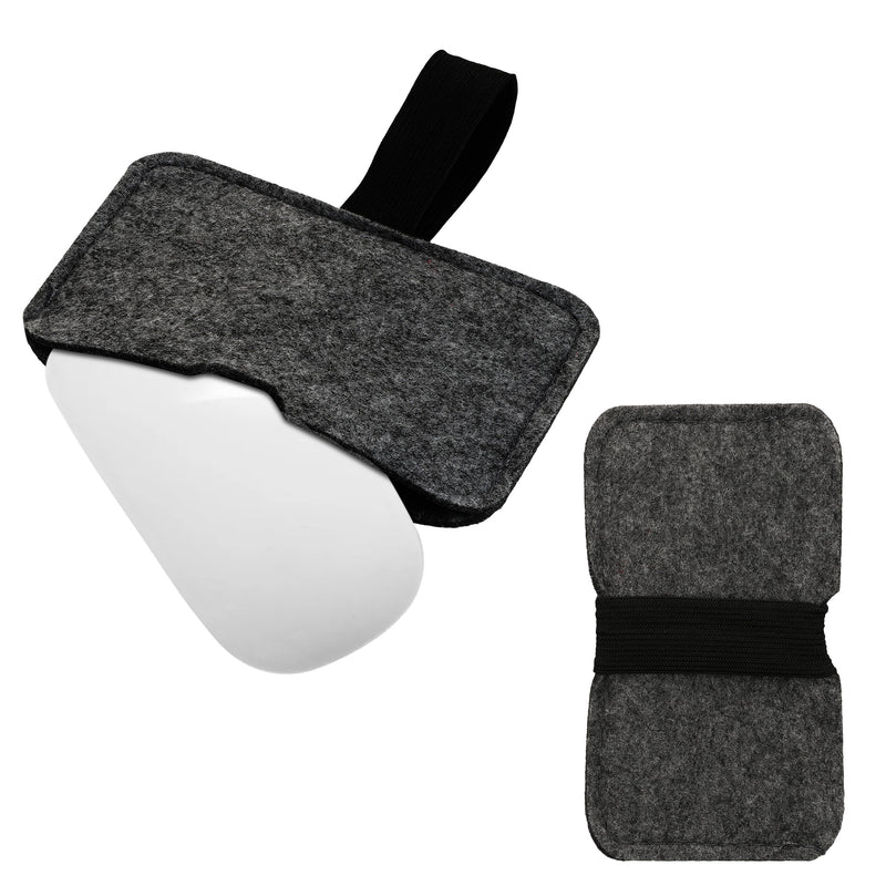 kwmobile Tasche kompatibel mit Apple Magic Mouse 1 / Magic Mouse 2 / Logitech Pebble Wireless Hülle - Filz Cover für Computer Maus - Schutzhülle für PC Mouse Dunkelgrau Schwarz Dunkelgrau  [dsg01]