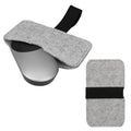 kwmobile Tasche kompatibel mit Apple Magic Mouse 1 / Magic Mouse 2 / Logitech Pebble Wireless Hülle - Filz Cover für Computer Maus - Schutzhülle für PC Mouse Hellgrau Schwarz Hellgrau  [dsg03]