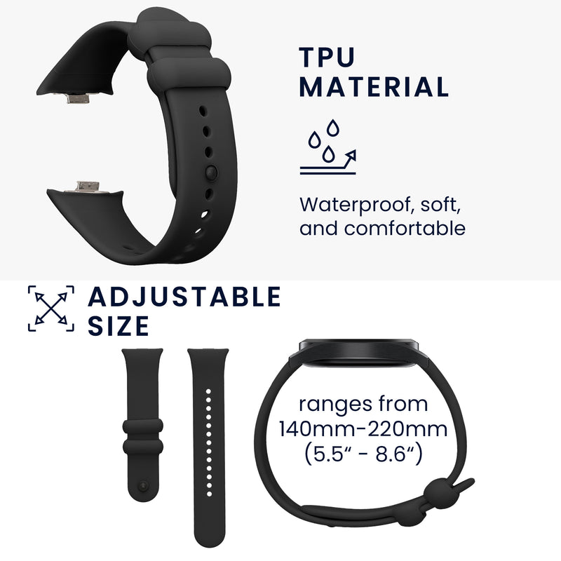 kwmobile Sportarmband kompatibel mit Xiaomi Redmi Watch 4 Armband Fitnesstracker Band Set aus Silikon und Nylon
