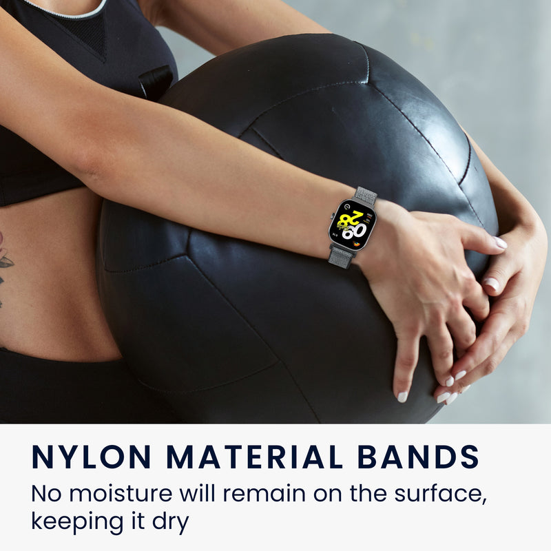 kwmobile Sportarmband kompatibel mit Xiaomi Redmi Watch 4 Armband Fitnesstracker Band Set aus Silikon und Nylon