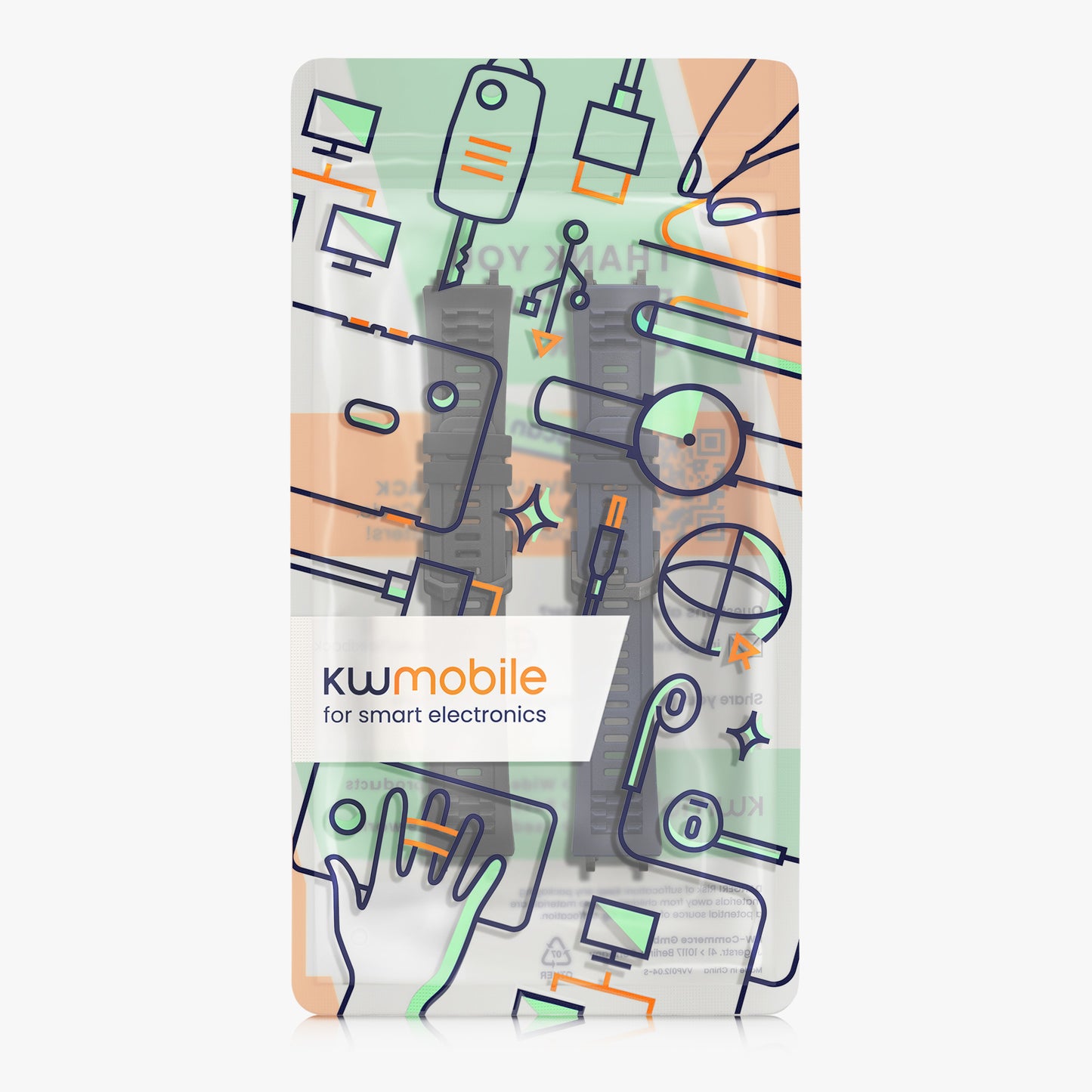 kwmobile Uhrenarmband für Amazfit Active Edge (A2212) Armband Fitnesstracker Band Set Ersatzarmband Smartwatch