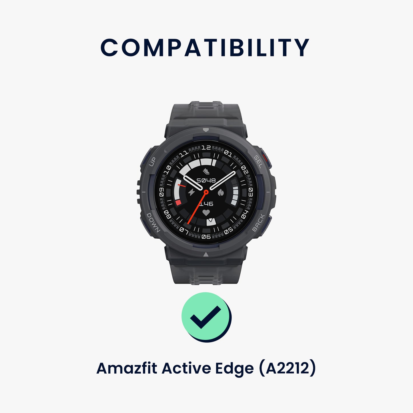 kwmobile Uhrenarmband für Amazfit Active Edge (A2212) Armband Fitnesstracker Band Set Ersatzarmband Smartwatch