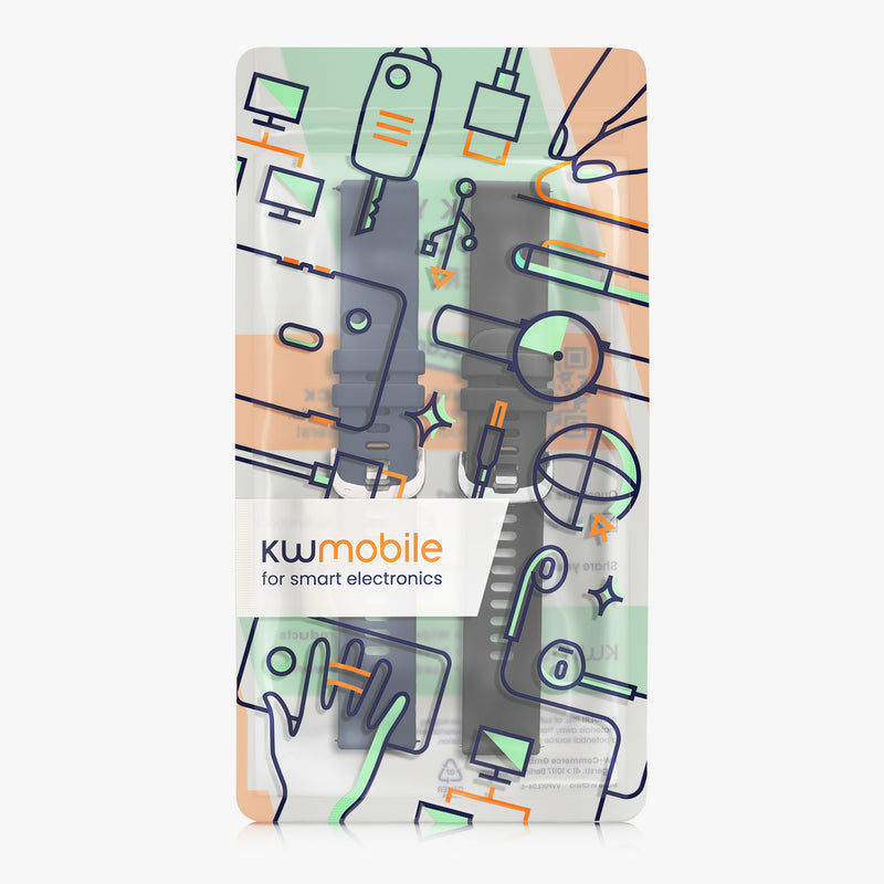 kwmobile Uhrenarmband für Xiaomi Watch S3 Armband Fitnesstracker Band Set Ersatzarmband Smartwatch