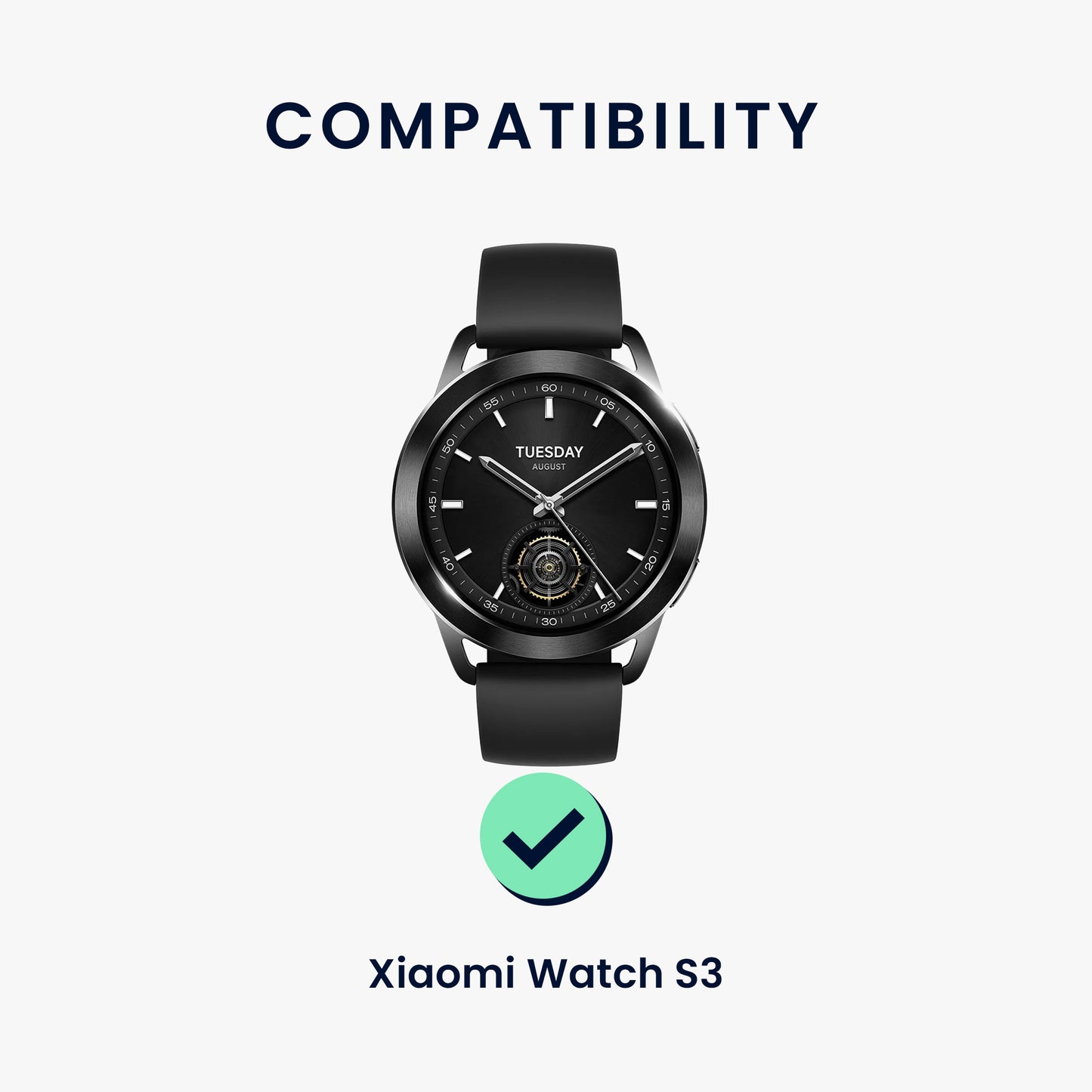 kwmobile Uhrenarmband für Xiaomi Watch S3 Armband Fitnesstracker Band Set Ersatzarmband Smartwatch