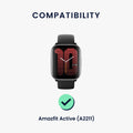 kwmobile Silikon Uhrenarmband für 20mm Amazfit Active 2 / 2 Square / Active Edge / Bip 3 / GTS 3 4 Armband - Ersatzarmband für Fitnesstracker - Wechselarmband Smartwatch