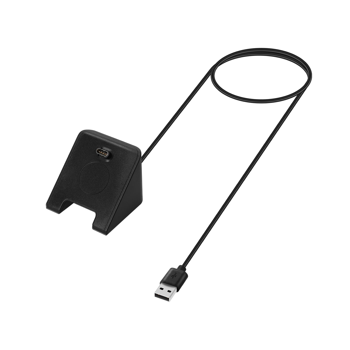 kwmobile USB Ladegerät kompatibel mit Garmin vivoactive 5 / Instinct 2X / Fenix 8/7 - USB Kabel Charger Stand - Smart Watch Ladestation - Docking Station - Ladekabel mit Standfunktion Schwarz  