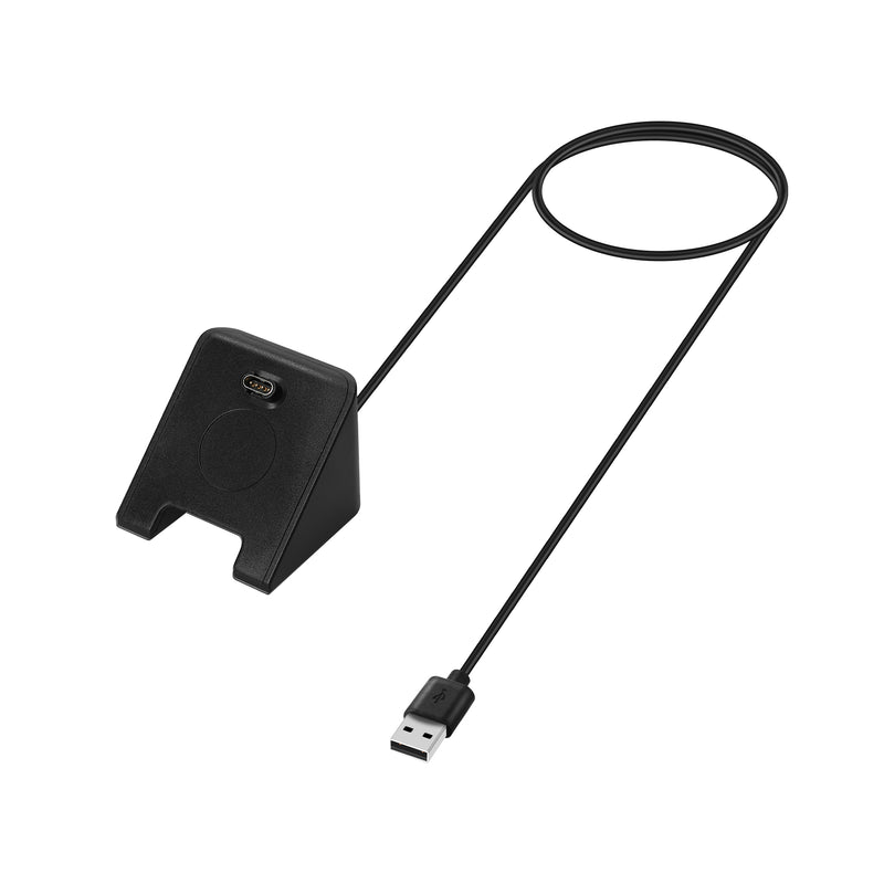 kwmobile USB Ladegerät kompatibel mit Garmin vivoactive 5 / Instinct 2X / Fenix 8/7 - USB Kabel Charger Stand - Smart Watch Ladestation - Docking Station - Ladekabel mit Standfunktion Schwarz  