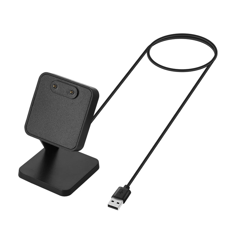 kwmobile USB Ladegerät kompatibel mit Samsung Galaxy Fit 3 / Huawei Watch Fit 3 - USB Kabel Charger Stand - Smart Watch Ladestation - Docking Station - Ladekabel mit Standfunktion Schwarz  
