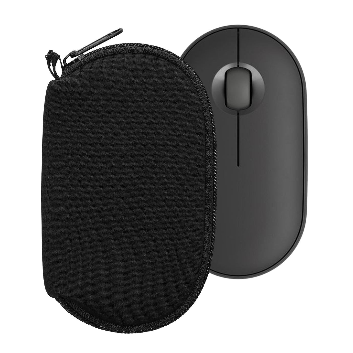 kwmobile Hülle kompatibel mit Logitech Pebble Mouse 2 M350s / M350 - Neopren Hülle für PC Mouse Schutzhülle - Computer Maus Tasche - Neopren Tasche für PC-Maus - Schwarz Schwarz  
