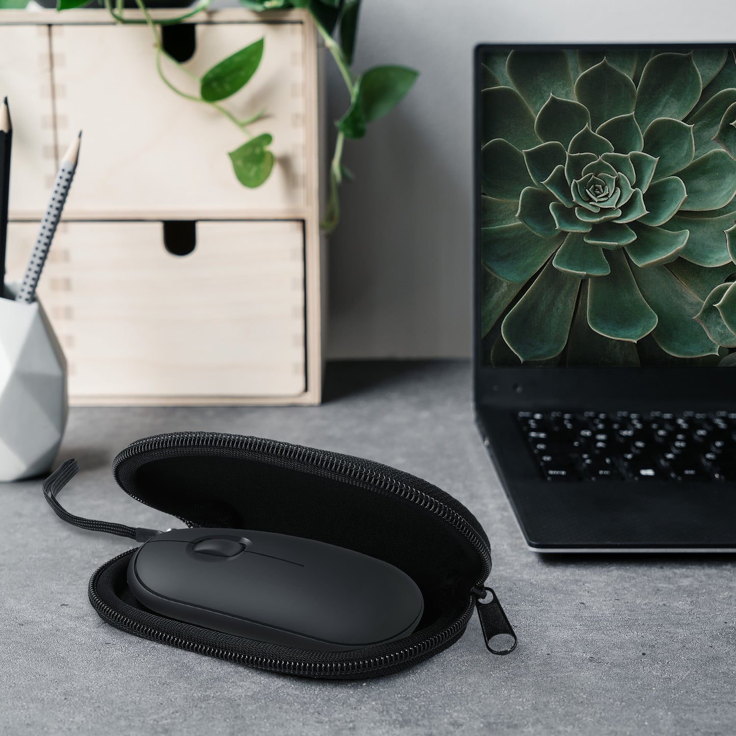 kwmobile Hülle kompatibel mit Logitech Pebble Mouse 2 M350s / M350 - Hülle für PC Mouse Schutzhülle - Computer Maus Tasche - Tasche für PC-Maus