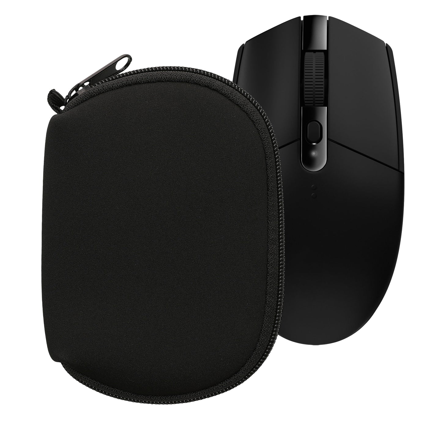 kwmobile Hülle kompatibel mit Logitech G305 LIGHTSPEED - Neopren Hülle für PC Mouse Schutzhülle - Computer Maus Tasche - Neopren Tasche für PC-Maus - Schwarz Schwarz  