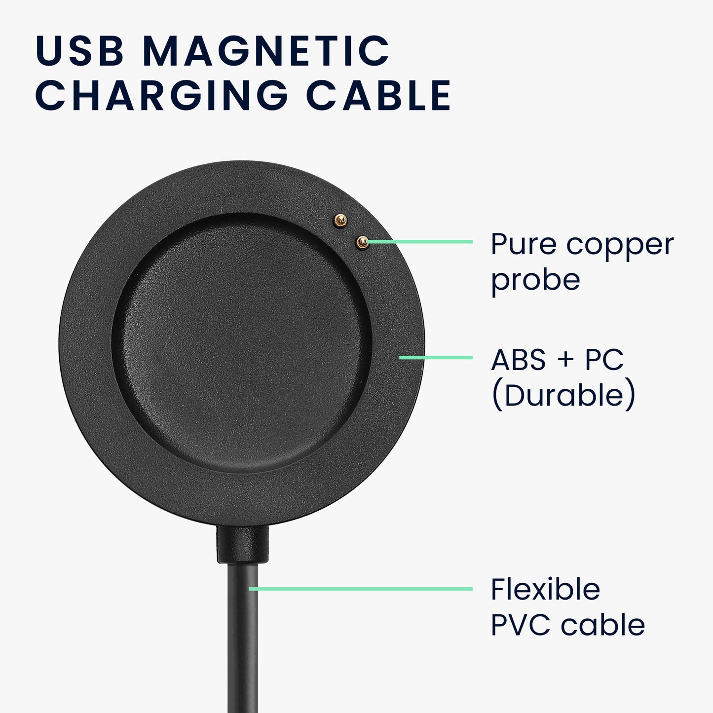 kwmobile USB Kabel Charger kompatibel mit Xiaomi Watch S3 / Watch S2 / Watch 2 Pro / Watch H1 Ladekabel - Smart Watch Ersatzkabel - Fitnesstracker Aufladekabel