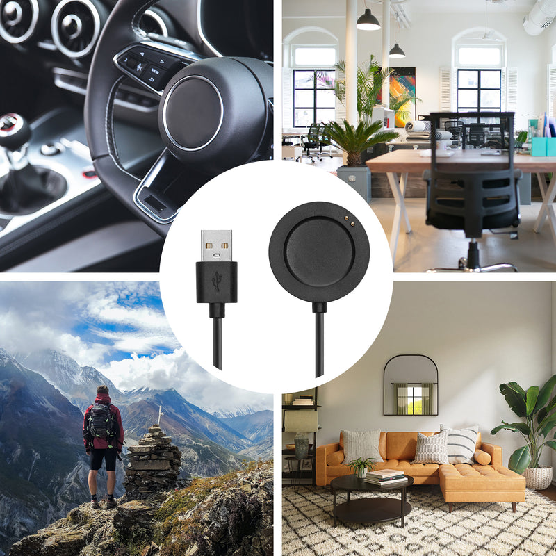 kwmobile USB Kabel Charger kompatibel mit Xiaomi Watch S3 / Watch S2 / Watch 2 Pro / Watch H1 Ladekabel - Smart Watch Ersatzkabel - Fitnesstracker Aufladekabel