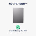kwmobile Hülle kompatibel mit seagate Backup Plus Slim Festplatte Schutzhülle für portable SSD
