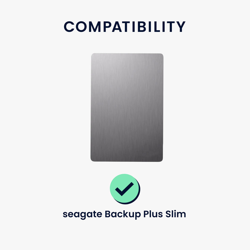 kwmobile Hülle kompatibel mit seagate Backup Plus Slim Festplatte Schutzhülle für portable SSD