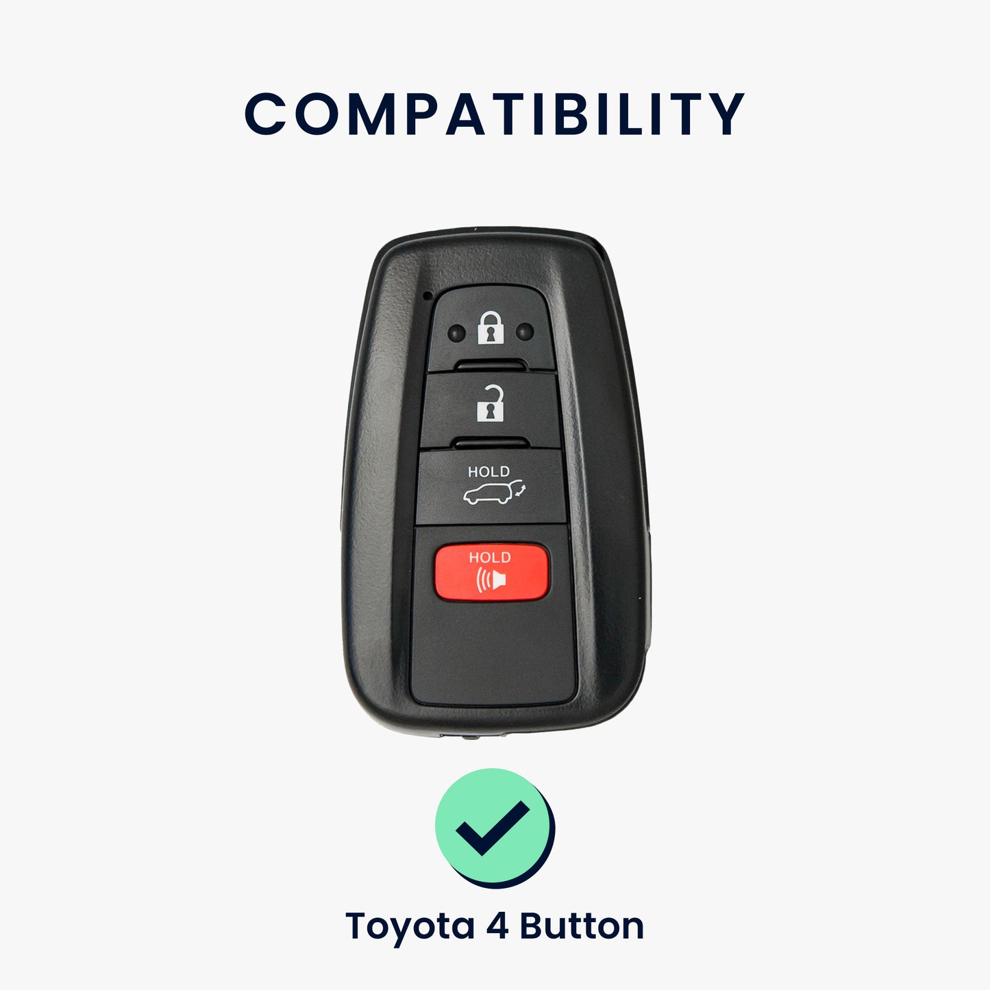 kwmobile Autoschlüssel Hülle kompatibel mit Toyota 4-Tasten 2018-2024 RAV4 Avalon Camry C-HR Prius - Schlüsselhülle Silikon Cover
