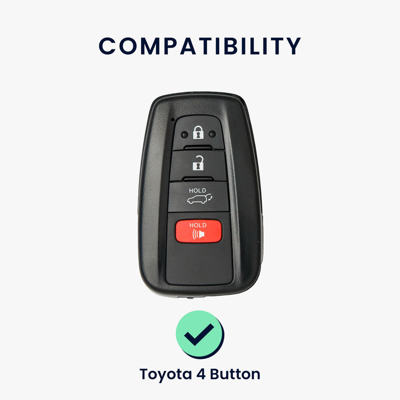 kwmobile Autoschlüssel Hülle kompatibel mit Toyota 4-Tasten 2018-2024 RAV4 Avalon Camry C-HR Prius - Schlüsselhülle Silikon Cover