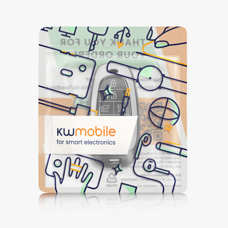 kwmobile Autoschlüssel Hülle kompatibel mit Hyundai 7-Tasten Ioniq 5 Tucson NX4 Santafe - Schlüsselhülle Silikon Cover