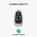 kwmobile Autoschlüssel Hülle kompatibel mit Hyundai 7-Tasten Ioniq 5 Tucson NX4 Santafe - Schlüsselhülle Silikon Cover