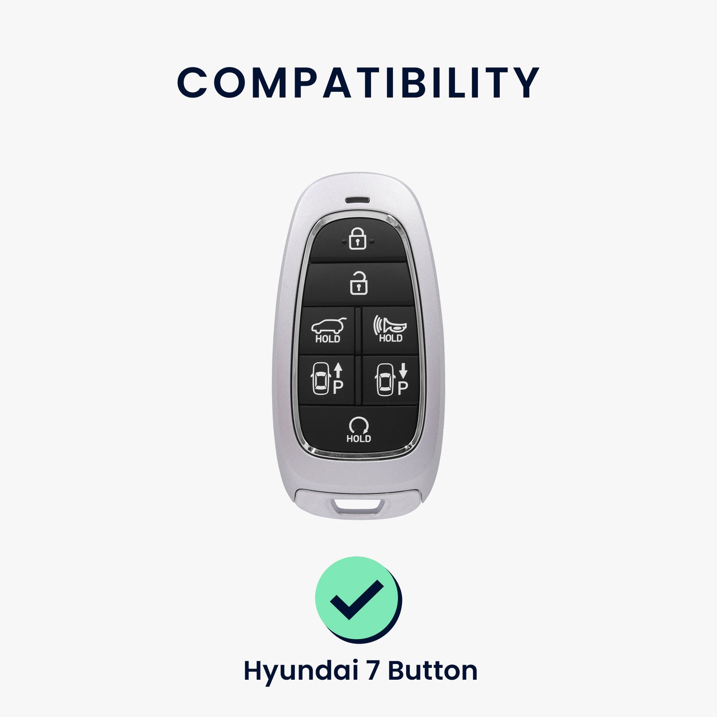 kwmobile Autoschlüssel Hülle kompatibel mit Hyundai 7-Tasten Ioniq 5 Tucson NX4 Santafe - Schlüsselhülle Silikon Cover
