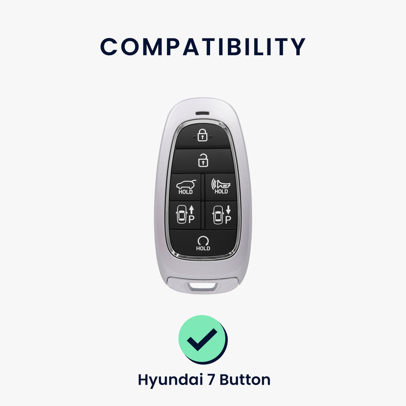 kwmobile Autoschlüssel Hülle kompatibel mit Hyundai 7-Tasten Ioniq 5 Tucson NX4 Santafe - Schlüsselhülle Silikon Cover