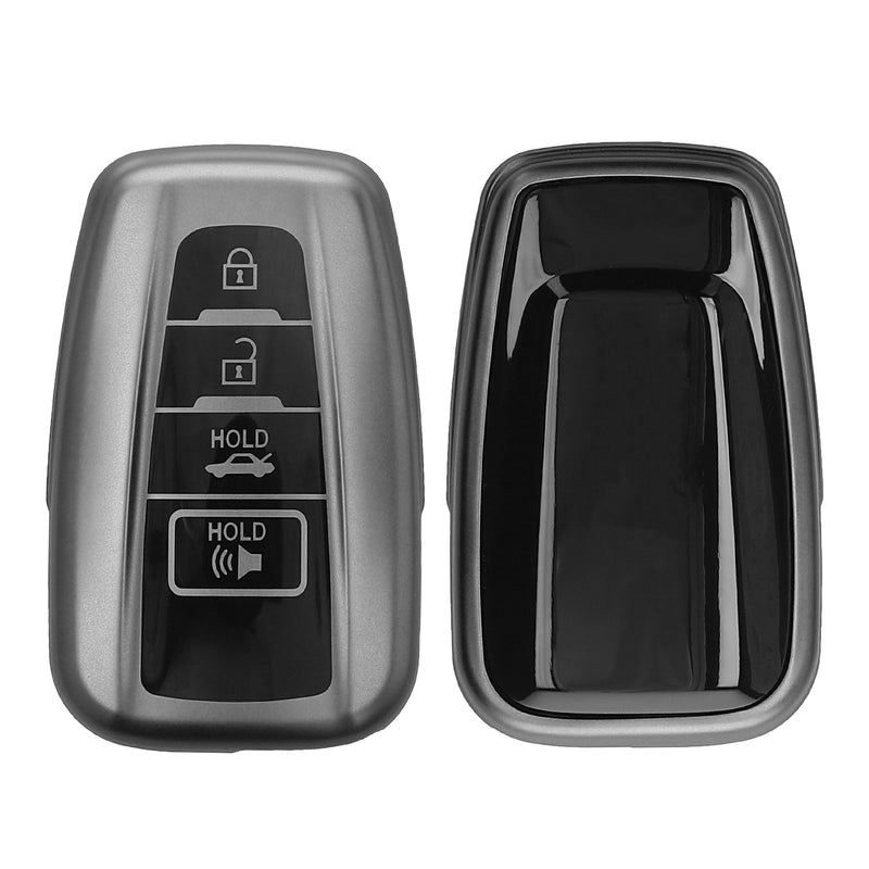 kwmobile Autoschlüssel Hülle kompatibel mit Toyota 4-Tasten 2018-2024 RAV4 Avalon Camry C-HR Prius - Schlüsselhülle Silikon Cover - Schwarz matt Schwarz Schwarz matt  [dsg01]