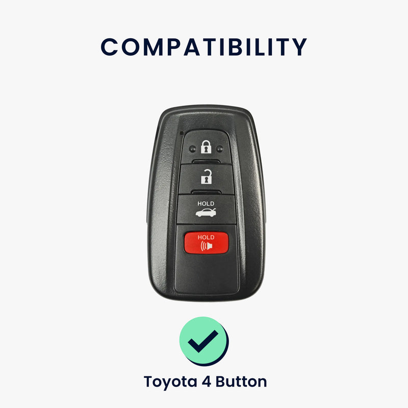 kwmobile Autoschlüssel Hülle kompatibel mit Toyota 4-Tasten 2018-2024 RAV4 Avalon Camry C-HR Prius - Schlüsselhülle Silikon Cover