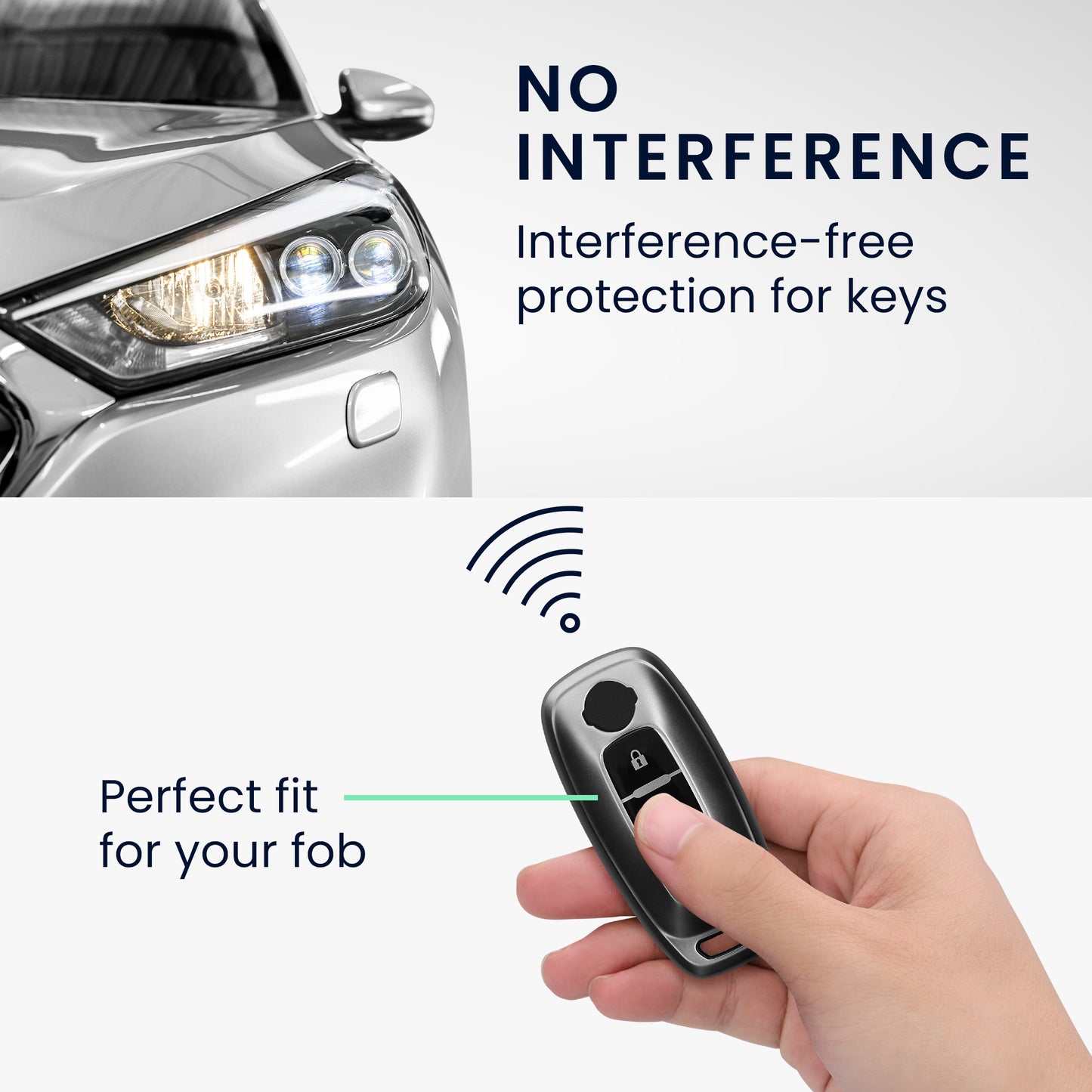 kwmobile Autoschlüssel Hülle kompatibel mit Nissan 3-Tasten Ariya B6 B9 X-trail T33 Qashqai - Schlüsselhülle Silikon Cover