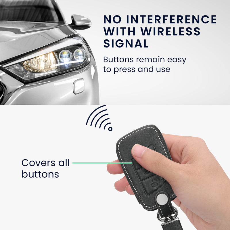 kwmobile Autoschlüssel Hülle kompatibel mit VW 3-Tasten Autoschlüssel (nur Keyless Go)