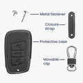 kwmobile Autoschlüssel Hülle kompatibel mit VW 3-Tasten Autoschlüssel (nur Keyless Go)