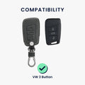 kwmobile Autoschlüssel Hülle kompatibel mit VW 3-Tasten Autoschlüssel (nur Keyless Go)