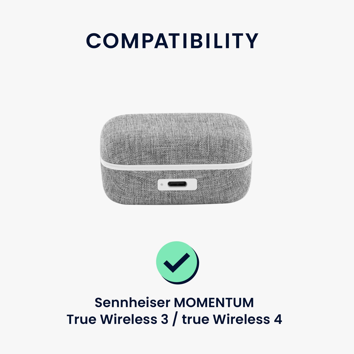 kwmobile Hülle kompatibel mit Sennheiser MOMENTUM True Wireless 3 / true Wireless 4 Case Hardcover Schutzhülle Kopfhörer Tasche Cover