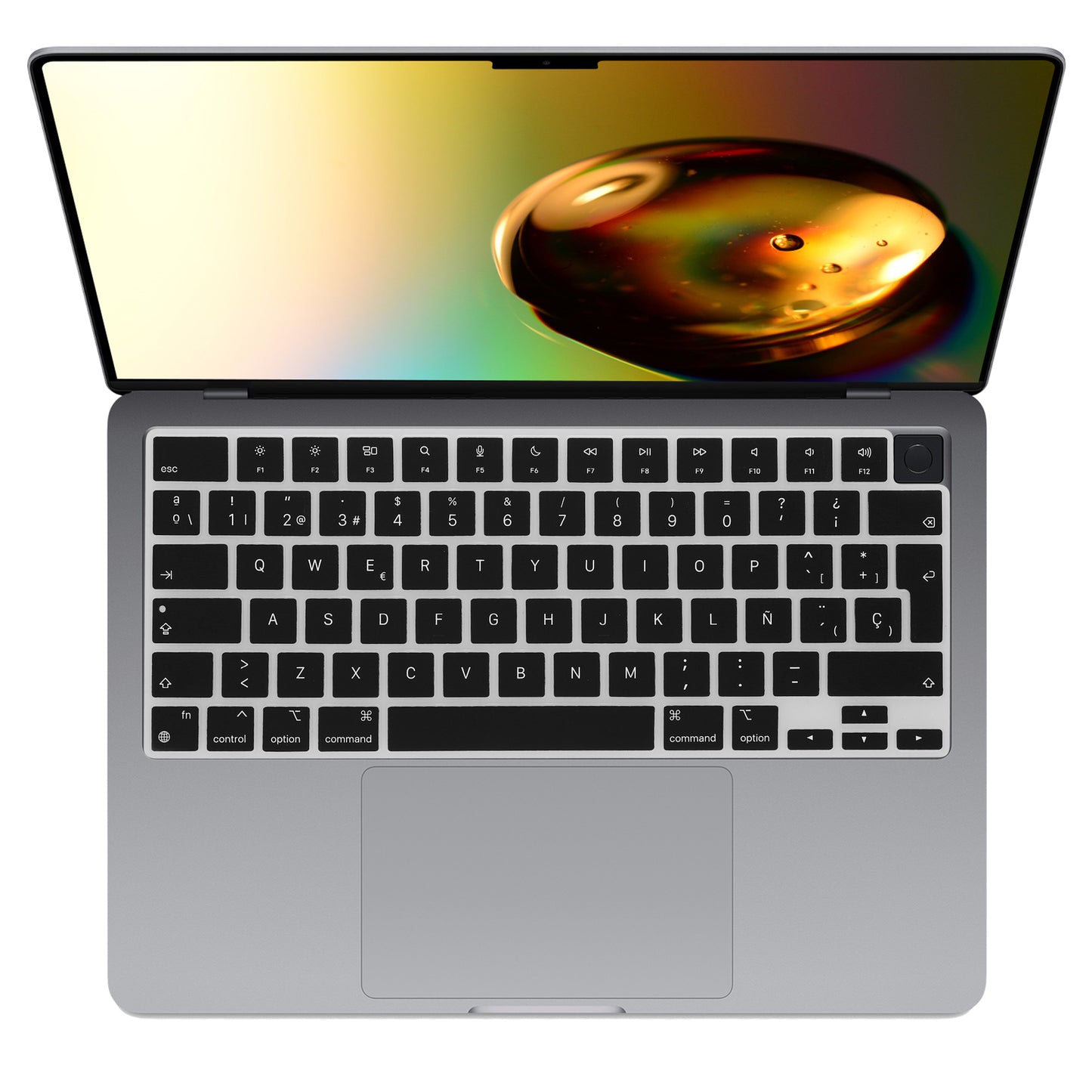 Silikon Tastaturschutz QWERTY (Spanien) kompatibel mit Apple Macbook Air 13.6 M3 2024 A3113