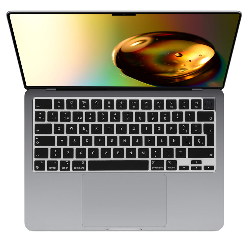 Silikon Tastaturschutz QWERTY (Spanien) kompatibel mit Apple Macbook Air 13.6 M3 2024 A3113