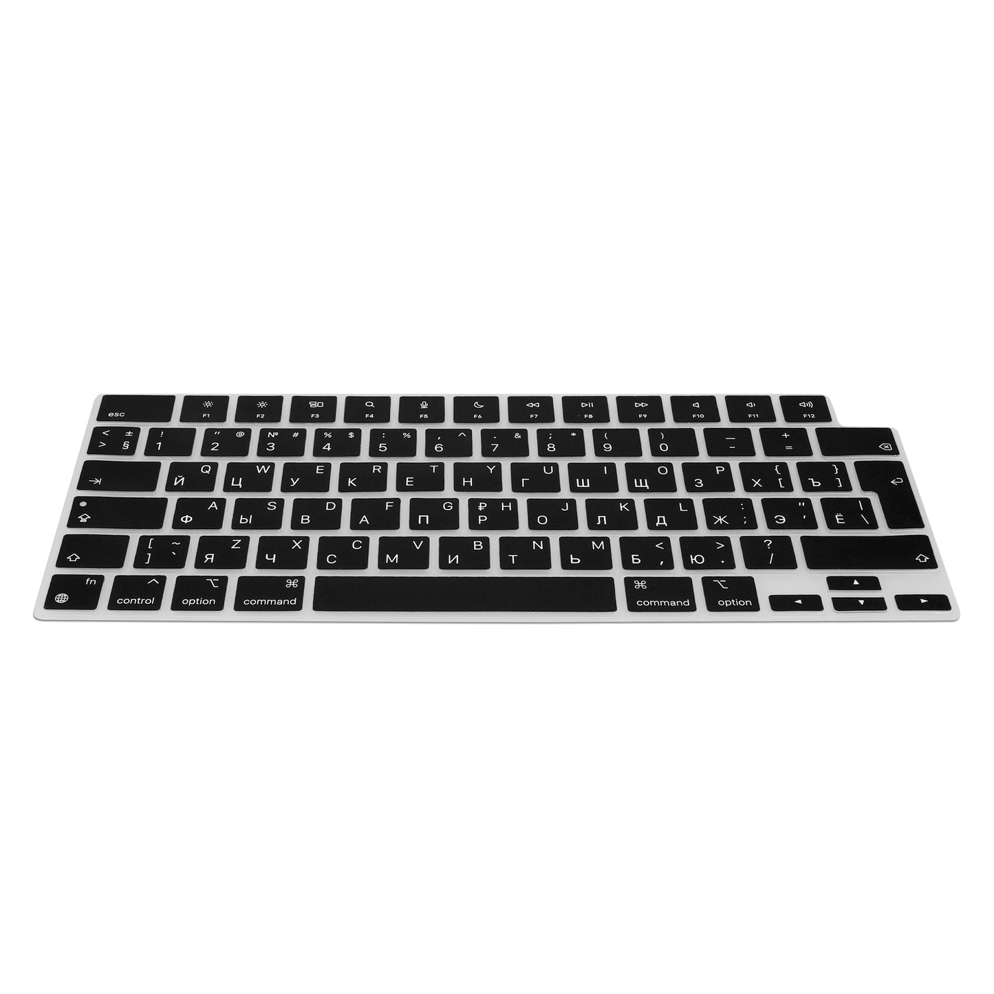 kwmobile Silikon Tastaturschutz für Apple Macbook Air 15 M3 2024 A3114 - QWERTY Russisch Keyboard Cover Abdeckung - Schwarz Schwarz  
