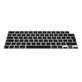 kwmobile Silikon Tastaturschutz AZERTY (Frankreich, Belgien) kompatibel mit Apple Macbook Air 13.6 M3 2024 A3113 - in Schwarz Schwarz  