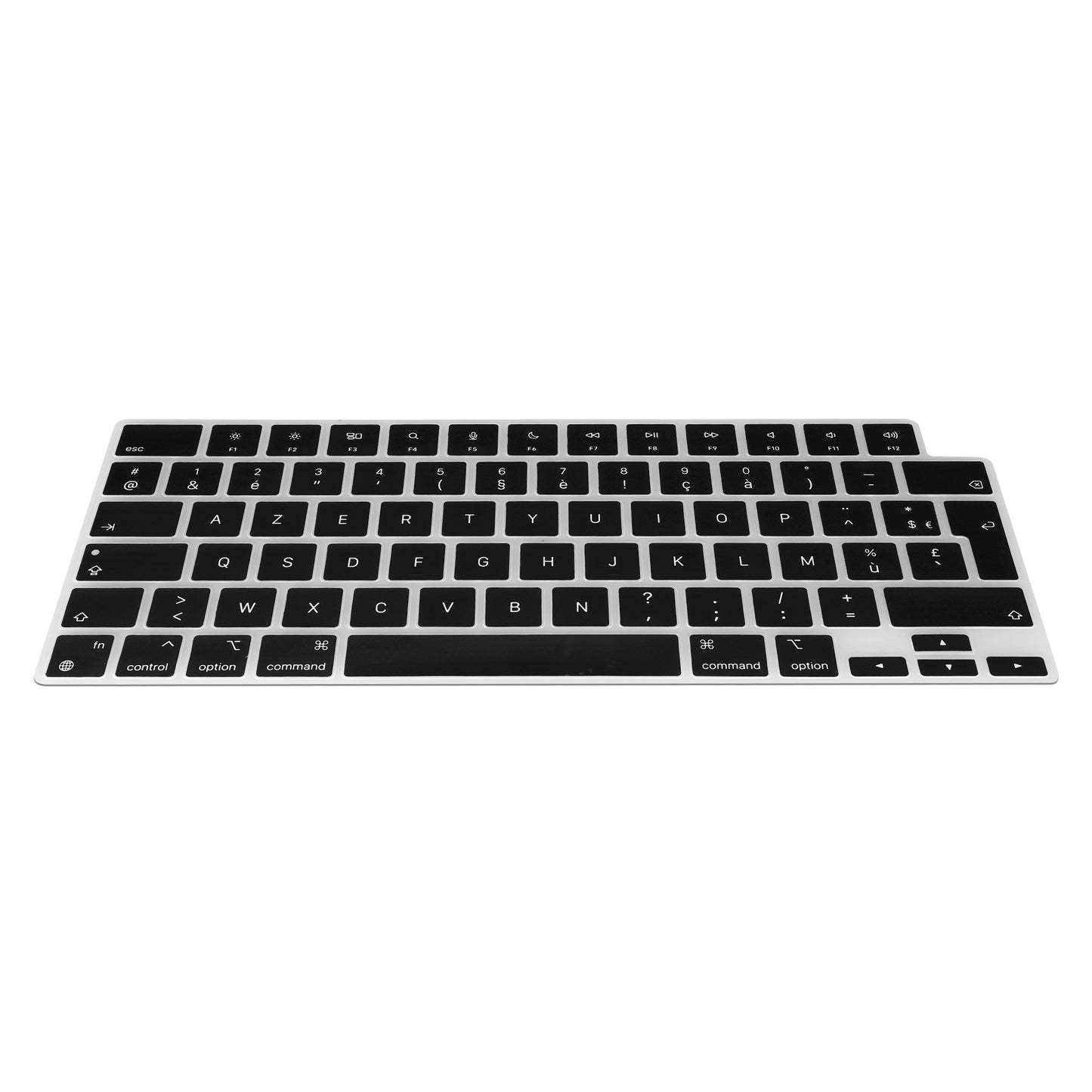 kwmobile Silikon Tastaturschutz AZERTY (Frankreich, Belgien) kompatibel mit Apple Macbook Air 15 M3 2024 A3114 - in Schwarz Schwarz  