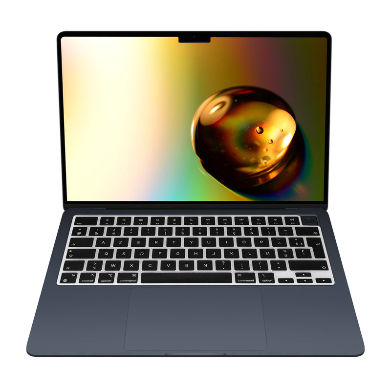 Silikon Tastaturschutz AZERTY (Frankreich, Belgien) kompatibel mit Apple Macbook Air 15 M3 2024 A3114