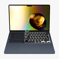 Silikon Tastaturschutz AZERTY (Frankreich, Belgien) kompatibel mit Apple Macbook Air 15 M3 2024 A3114