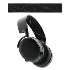 kwmobile Ersatz Bügelpolster kompatibel mit SteelSeries Arctis 3 / Arctis 5 Kopfbügel - Kopfbügelpolster aus Nylon - Kopfhörer Ersatz Bügel mit Polster - Schwarz Grau Schwarz  [dsg01]