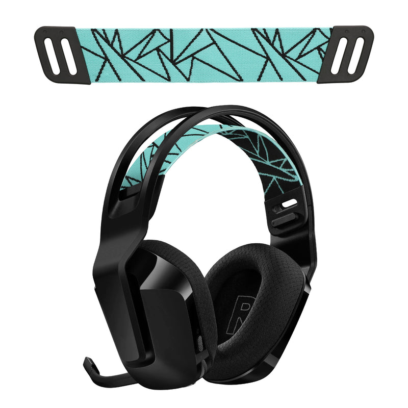 kwmobile Ersatz Bügelpolster kompatibel mit Logitech G733 / G335 / G535 Kopfbügel - Kopfbügelpolster aus Nylon - Kopfhörer Ersatz Bügel mit Polster - Schwarz Blau Schwarz  [dsg03]