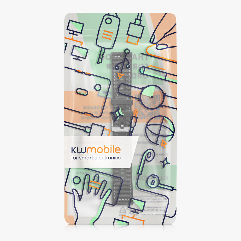 kwmobile Armband kompatibel mit Huami Amazfit Bip 5 Unity / Amazfit Bip 5 / Amazfit GTR 4 Band Fitnesstracker Sportarmband Innenmaße 14 - 22 cm
