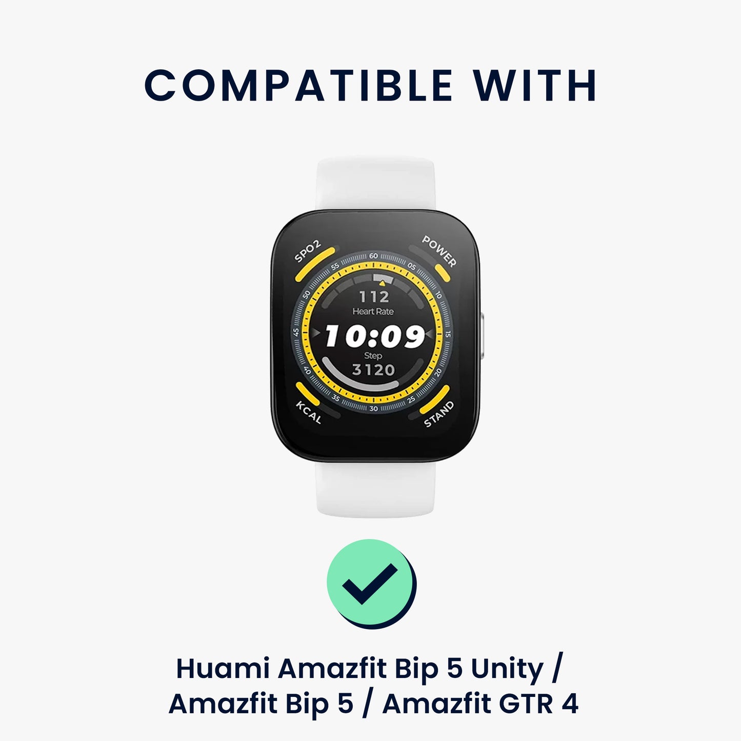 kwmobile Armband kompatibel mit Huami Amazfit Bip 5 Unity / Amazfit Bip 5 / Amazfit GTR 4 Band Fitnesstracker Sportarmband Innenmaße 14 - 22 cm